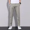 Broek slanke broek voor mannen zakelijk potloodbroek katoen uitgerekt mannelijk werk casual tieners kantoor plus maat 42 46 kaki kleding