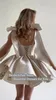 BridalAffair Mini Prom Dresses Sweetheart Stain Lace Up Party Ball Gowns with Bow Cocktail Celebrate for Girls 240227