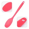 ملعقة سليكون حساء ملعقة طويلة مقبض Noncstick Kids Scoop Serving (Red)