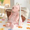 2024 Flower Skirt Couple Rabbit Plush Toy Long Eared Rabbit Doll Grab Machine Doll