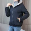 Parkas curto com capuz grosso acolchoado casaco de algodão personalizado roupas de trabalho de algodão personalizado para manter quente casaco de inverno acolchoado