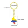 Keychains Steel Keyring Colombian Map Keychain Pendant Key Rings smycken