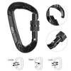 4pcs 12kn Wirgate Carabiner Snag Ücretsiz Carabiner Çelik Klipsi Hafif Hammock Salıncak Ekipmanları 240223