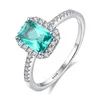 Anneau de marque rétro européenne S925 Sterling Silver Emerald Zircon Ring haut de gamme American Hot Fashion Femmes Temperrament Ring Jewelry Valentin's Day Mother's Day Gift Spc