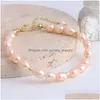 Chain Fashion Jewelry Women Natural Freshwater Pearl Bracelet Baroque Beaded Bracelets Fine Drop Delivery Jewelry Bracelets Dhep3