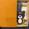 Lion Tiger Monkey Bear Keychains Luxury Designer Leather Key Chain Laser präglade väskhängen med Box 1853 Gift313T