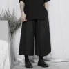 Pants Men's Pants Black Wide Leg Pants Large New Casual Pants Men's Capris New Asymmetric Loose Wide Leg Pants In Summer