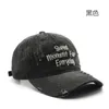 Ball Caps Yi Hat Childrens Washed Cowboy Personality Street Letter Embroidered Duck Tongue Outdoor Mens Travel Sun Protection and Sunshade Stick