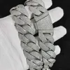 Iced Out Jewelry Thick Chain 18k Gold Plated 5 Row Diamond 22mm Bubble Moissanite Cuban Link Bracelet for Men