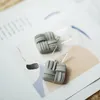 Stud Earrings Checkboard Braided Strip Solid Pop Multi Colors Resin Handmade Polymer Clay Pendant Daily Casual Fashion Accessories