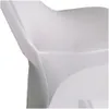 Chair Covers Chair Ers Black And White 20/30/50/100 Piece Elastic Polyester Wedding Party Spandex Arch Er Used For Banquet El Decorati Dhqvg