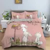 23 pçs dos desenhos animados animal capa de edredão conjunto cama 3d impresso colcha para o quarto rei rainha poliéster completo roupas decoração casa 240226