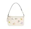 Sac à bandoulière imprimé C Family Mah-jongg pour femmes, nouvelle mode, assorti avec tout, vieille fleur classique, chaînes de perles, sacs sous les bras 19-11.5-6cm