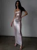 Dress See Through Maxi Dress Women Sexy Strappy Dresses Bodyshaping Vestido Female Stunning Hipster Attirewear Clothing