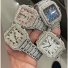 Buste omlaag 41 mm heren ijs in het merk Honeycomb Setting VVS Moissanite Hip Hop Ice Out Watch