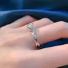 Moissanite Zircon Rings for Women Female Valentines Day Gift Wedding Engagement 14k Gold Ring Anniversary Jewelry Anillos