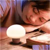 Luci notturne Carino Mini Led Lampada a fungo Luce Magnetica Usb Luci notturne Presssensor Atmosfera Morbido Bambino Bambino Slee Comodino Goccia Deli Dhajj