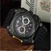 2022 modèle Sport bracelet en caoutchouc Quartz cloche luxe multifonction montre affaires en acier inoxydable homme Ross montre-bracelet 012320