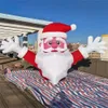 Gry Outdoor Giant Inflatible Święty Mikołaj Claus Dekoracja Ojciec Świąteczna ściana świąteczna dekoracje