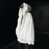 Qnpqyx Faux Rabbit Fur Kurtka dla męskich trendów mody ubrania polaru nastolatka harajuku w stylu hip hop hopu hopowe ożywiona odzież uliczna