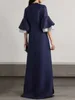 Party Jurken Yeezzi Elegante Half Uitlopende Mouwen Avond Maxi Gewaad Kaftan Vestidos Voor Saudi Arabië Dubai Moslim Vrouwen 2024