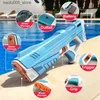 Sand Play Water Fun stor kapacitet Electric Gun Toy Summer Self Absorbering Automatic High Pressure Outdoor Beach 230626 Q240307