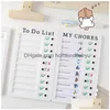 Notepads Wholesale Notepads Checklist Daily Task Planning Board To Do List Pad Detachable Chores Wall Hanging Memo Plastic Mti Purpose Dhkwi