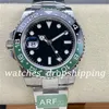 ARF herenhorloge linkshandig 40 mm zwart groen keramiek bezel automatisch 3285 uurwerk Sprite 126720 904L stalen armband ETA Super Edition horloges