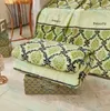 Projektant zielony koc luksusowy liter kwiat mody męskie menu podróżne ręcznik miękki zimowy ciepły szal Rzuć koce sypialni 150x200 cm
