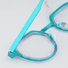 Montature per occhiali da sole Designer Hand Craft Solid Blue Montature per occhiali Tonalità da uomo Occhiali da vista rotondi retrò in acciaio inossidabile per donna