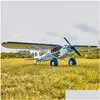 전기/RC 항공기 FMS RC 비행기 1300mm 1. PA-18 PNP 및 RTF J3 PIPER SUPER CUB 5CH GYRO NCE 트레이너 초보자 드롭 배달 DHA4O