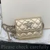 10A Qualidade Espelho Desinger Mini Star Belt Bag 13cm Womens Lambskin Quilted Bags Luxurys Bolsas De Couro Genuíno Bolsa De Ouro Crossbody Ombro Chain Box Bag