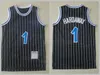 Męskie 1 Tracy McGrady Koszulki 15 Vince Carter Jersey Penny Hardaway Team Shotball Basketball Purple White Black City zarobił Man Top koszulki sportowe sportowe vintage