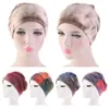 Beanie Skull Caps Donna Cappello stampato Beanie musulmano Skullies Berretto chemio islamico Sonno Notte Cofano Testa Tie Dye Turbante pieghettato Fashio209R