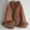Jingshi Fox Fur Grass Women's Cloak Real Hair Winter Shawl Coat 5106