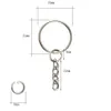200pcs Split Key Chain Rings avec une bague clé en argent en chaîne et anneaux de saut ouvert en vrac pour l'artisanat bricolage 1 pouce 25 mm244q