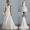 Платье 5XL, 4XL, 3XL, большие размеры, женское свадебное платье в стиле вестерн, шифоновое кружевное платье с открытой спиной, белое платье с низким воротником, свадебное платье