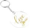 Creative Keyring Decoration 5cm Tome Discs Acrylic Key Chain Transparent Diy Round Form Clear Keychains 104 K25525093