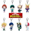 20pcs / lot My Hero Academia Acrylique Porte-clés Anime Izuku Bakugou Katsuki Todoroki So Figure Pendentif Porte-clés Bijoux Entier H0252A