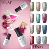 Gel de uñas Hnm 8ml Bling Starry Polish UV Lámpara LED Glitter Soak Off Semi Permanente Laca Lentejuelas Arte Lucky Barniz Base Top Drop Deli Dhicx