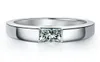 Solid Platinum PT950 Men 1CT Princess Cut Diamond Men039s Verlobungsring Excellent Anniversary Day For Man5483989