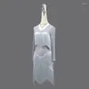 Сценическая одежда 2024 Серый костюм для соревнований по латинскому танцу Бальный тренировочный костюм Короткая юбка Кабаре Женская одежда больших размеров Платье с кисточками