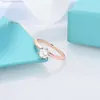 Designer Tiffanyco Ring High Edition T Family Six Claw One Mosan Diamond Ring With 18k True Gold Plating On White Copper For Women Classic Fashion Engagement Dia