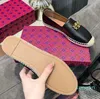 Marca feminina de alta qualidade sapatos casuais designer de couro de moda com fivela de broca sapatos de pescador sapatos de condução confortáveis tamanho plano 35-41 com caixa