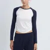 LU-1018 YOGA TOP Långärmad skjorta för kvinnors hudvänliga löpande fitness sport tees träning bär gymkläder