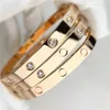 Złota bransoletka projektant biżuterii Bransoletka Bransoletka Bransoletka Bransoletka luksusowa bransoletka biżuteria 18K Rose Gold Srebrne Tytanium stal Diamond Jewlery Designer for Women Men 15#~ 22#