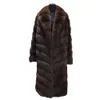 Specialerbjudande 2023 Ny rysk blå fruktkrage Fashion Diagonal Long Women's Sable Fur Coat 918015