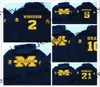 Michigan Wolverines Dikişli Kazak Hoodie Jersey 2 Charles Woodson 4 Jim Harbaugh 5 Jabrill Peppers 10 Tom Brady 21 Desmond How6416284