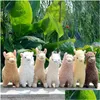 Animaux Belle 23cm Blanc Alpaga Lama Peluche Poupée Animal Poupées En Peluche Mouton Japonais Doux Alpacasso Pour Enfants Birt Dhlh5 240307