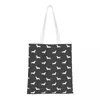 Shopping Bags Dachshund Wiener Dog Shoulder Women Reusable Bag Trendy Pets Large Capacity Canvas Tote Kawaii